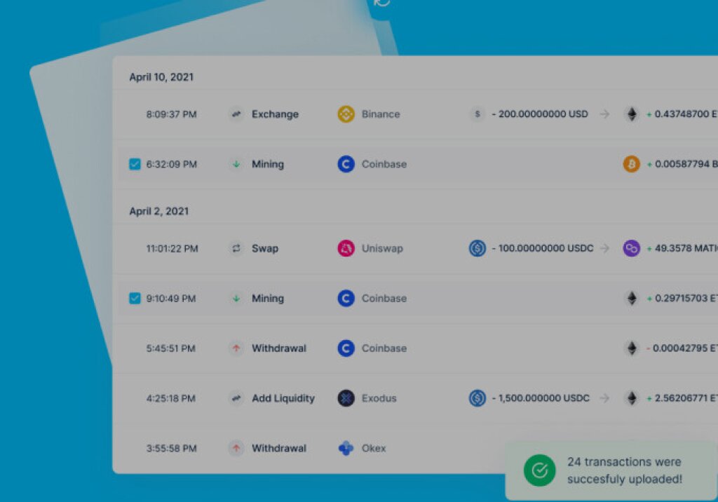 coinledger dashboard.