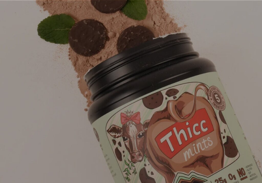 Earth Fed Muscle Thicc Mints product closeup.